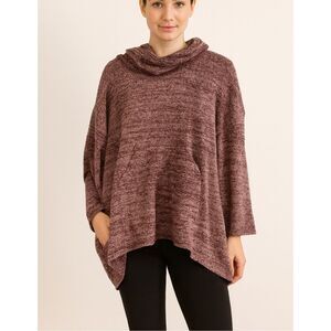 Barefoot Dreams Pullover Cowl Neck Long Sleeve Sweater